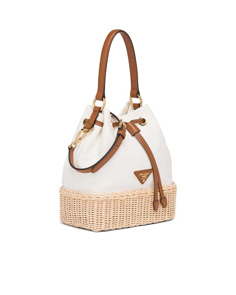 prada wicker bucket bag|Prada foldable shopping tote.